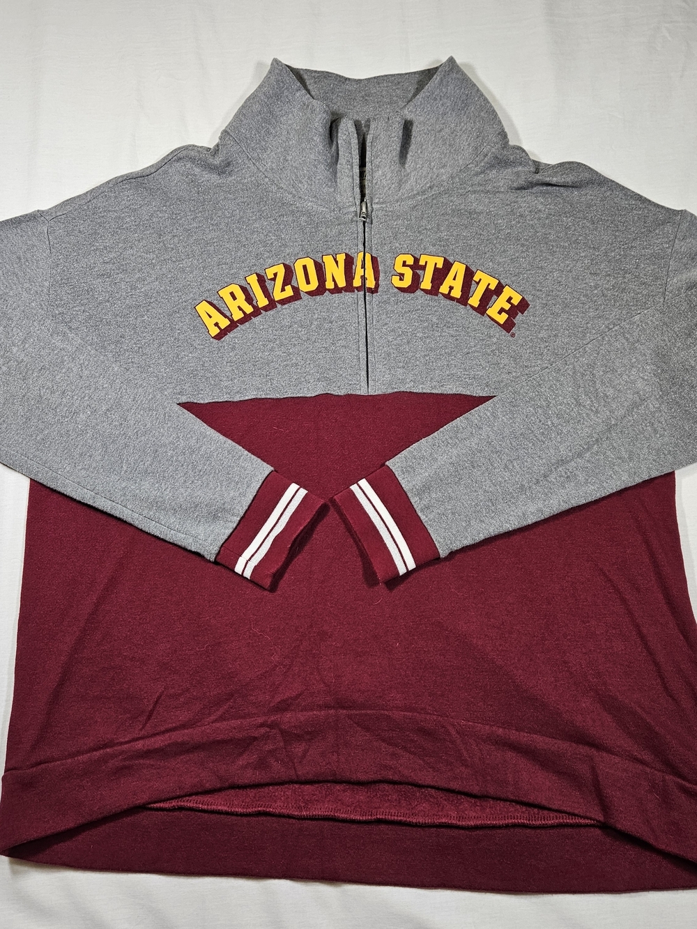 Arizona State Sun Devils PINK Victoria Secret Women's 1/4 Zip Sweatshirt Medium